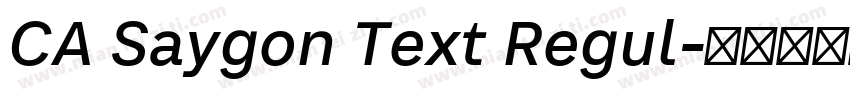 CA Saygon Text Regul字体转换